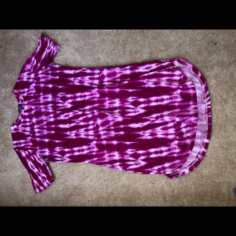 Pink Tye dye T-shirt dress